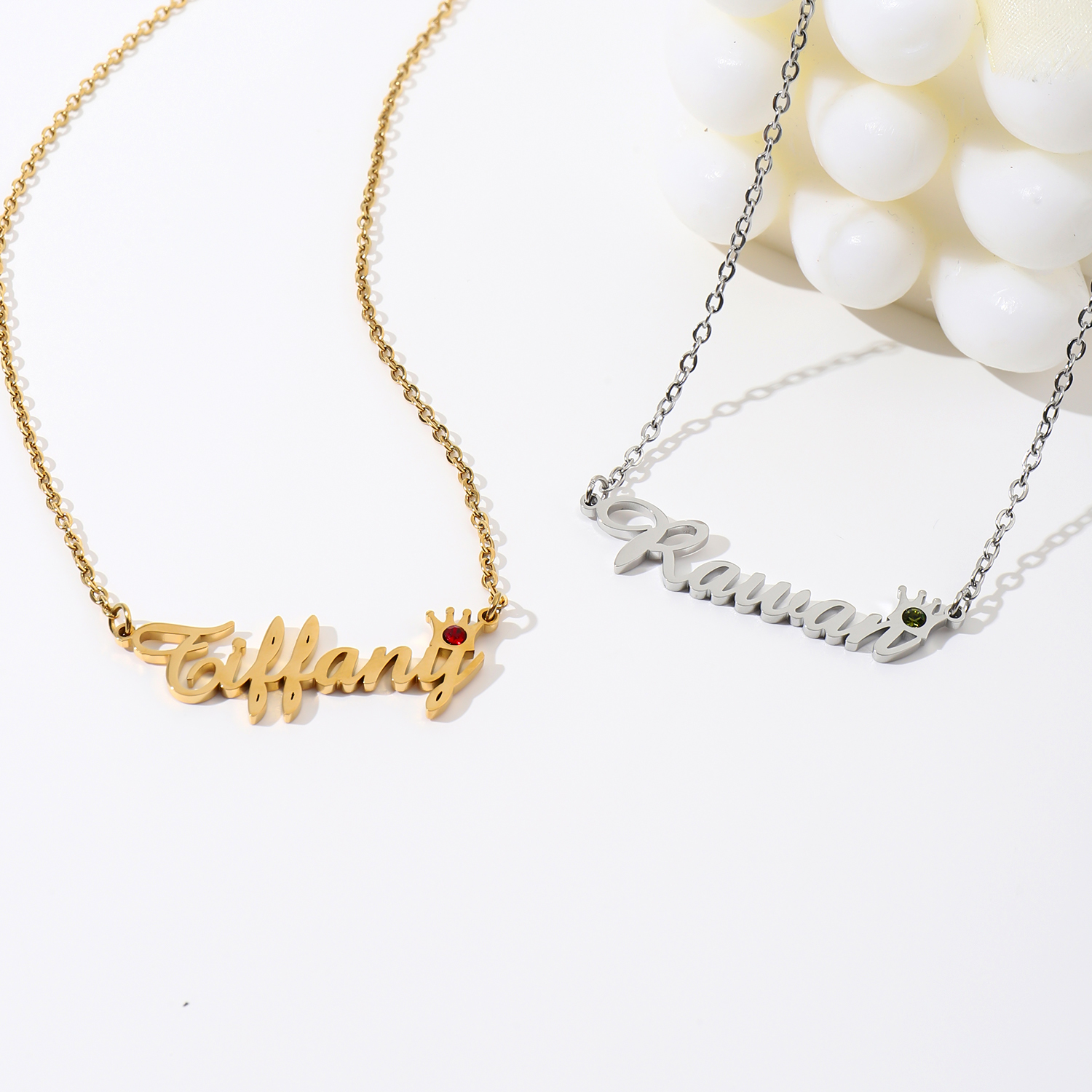 [Copy]Custom Name Necklace with Shining Birthstones