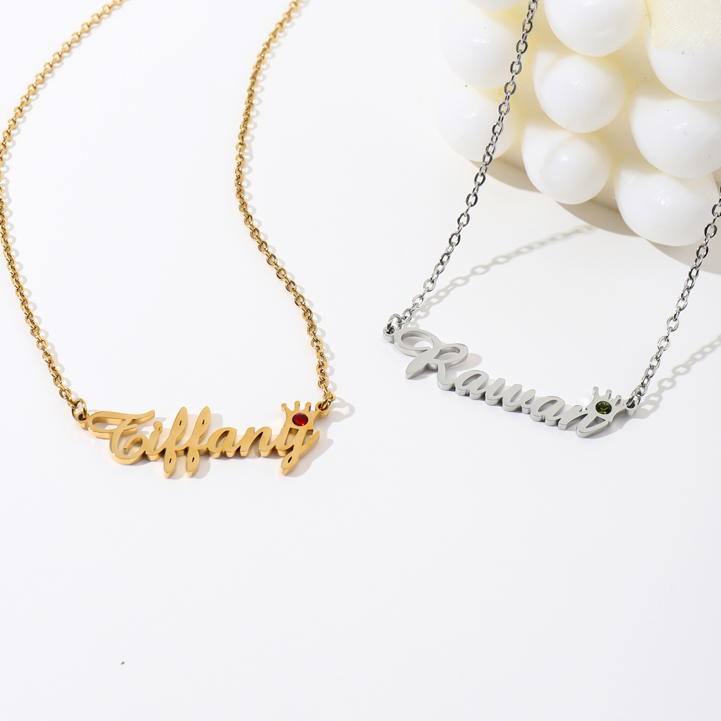 [Copy]Custom Name Necklace with Shining Birthstones