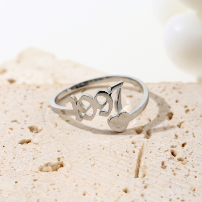Custom Rings with Heart shaped for Memorial Years