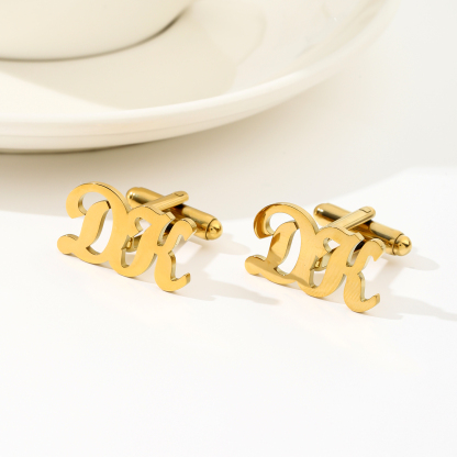 Custom Lively Font Letter Cufflinks