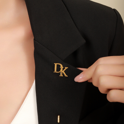 Custom Dislocation Name Interlaced Brooches