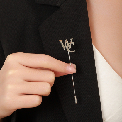 Custom Dislocation Name Interlaced Brooches