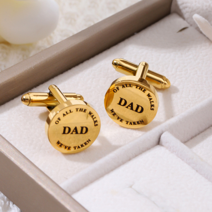 Eight Styles of Round Custom Text Cufflinks