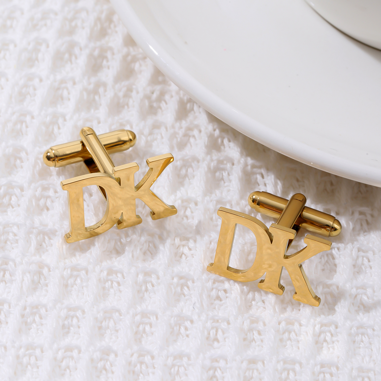 Custom Double letter Simple Cufflinks