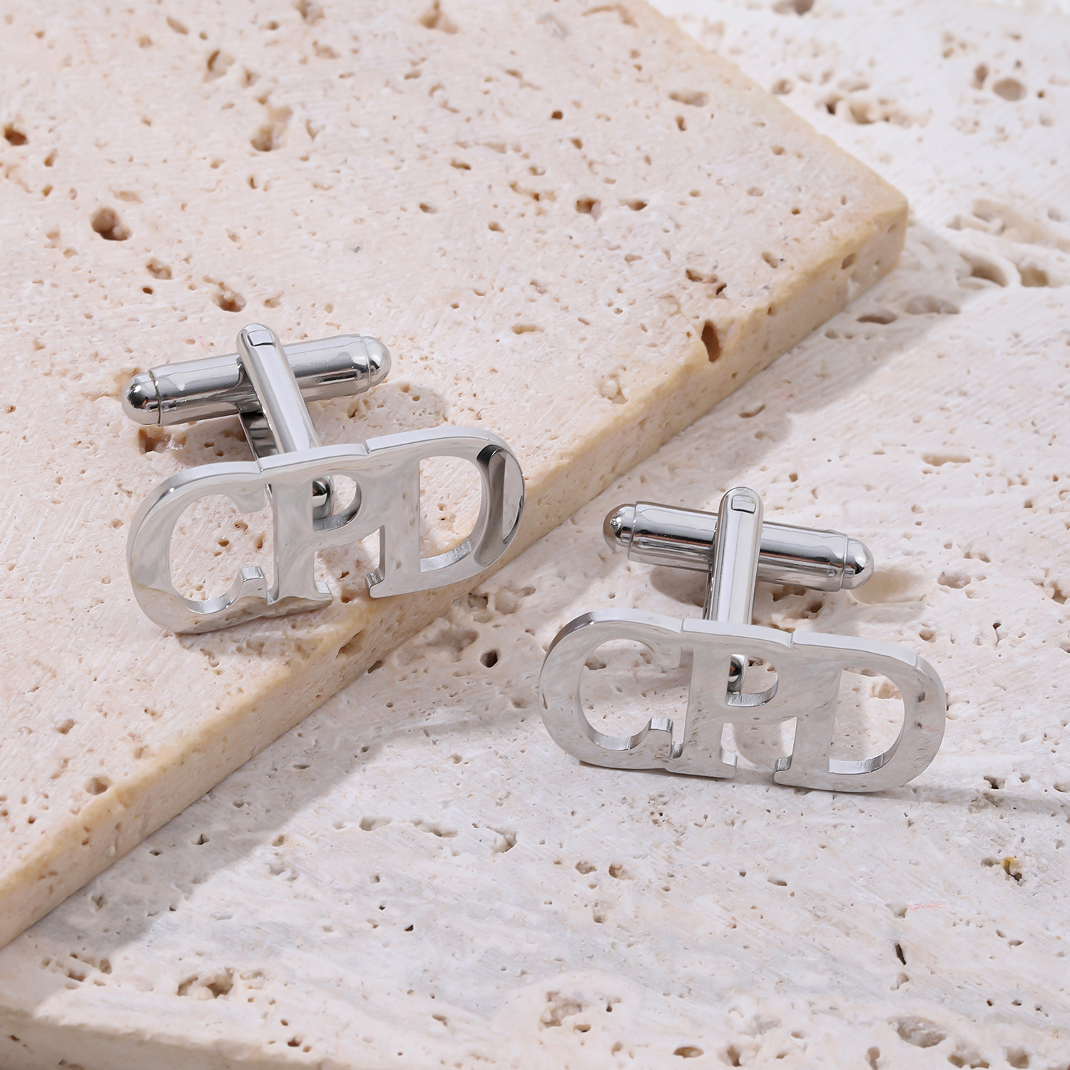 Custom Double letter Simple Cufflinks