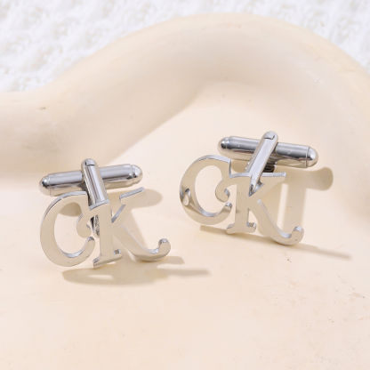 Custom Elegant Font Letter Cufflinks