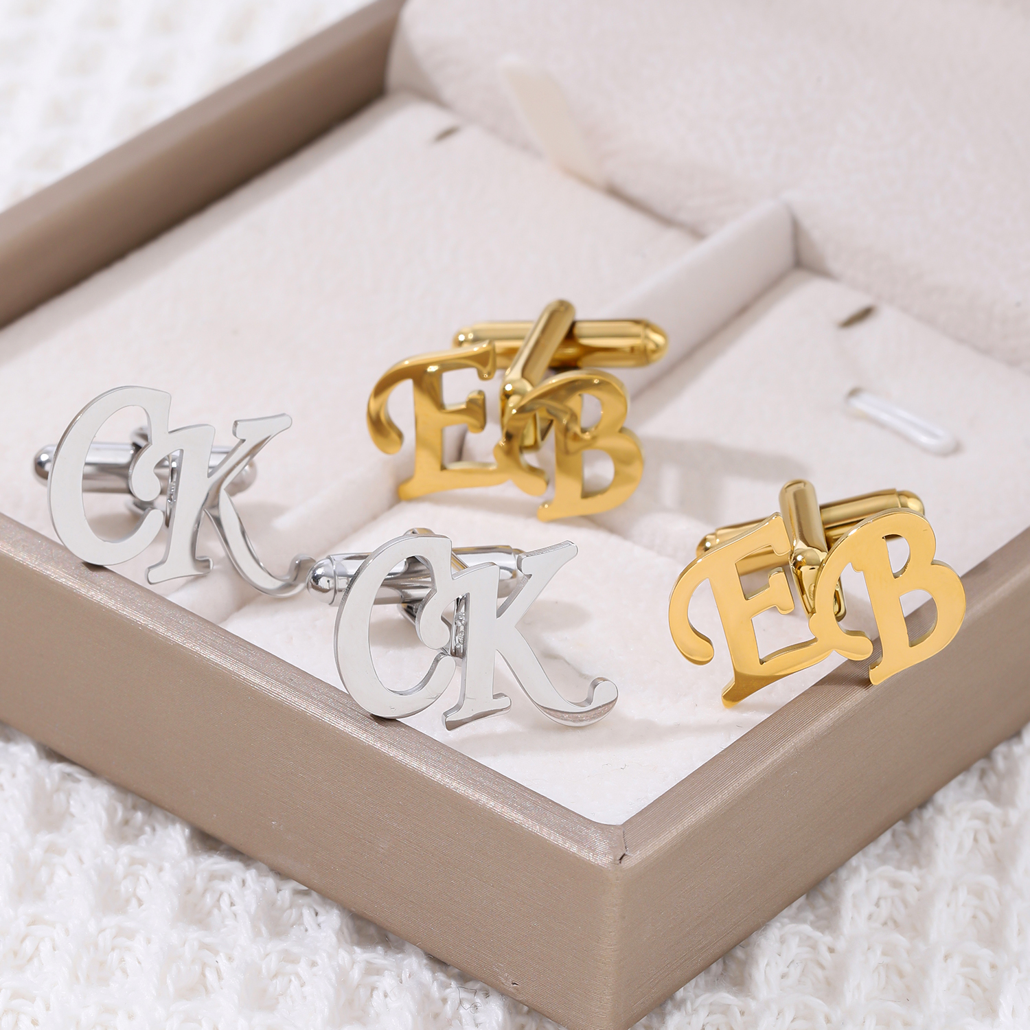 Custom Elegant Font Letter Cufflinks