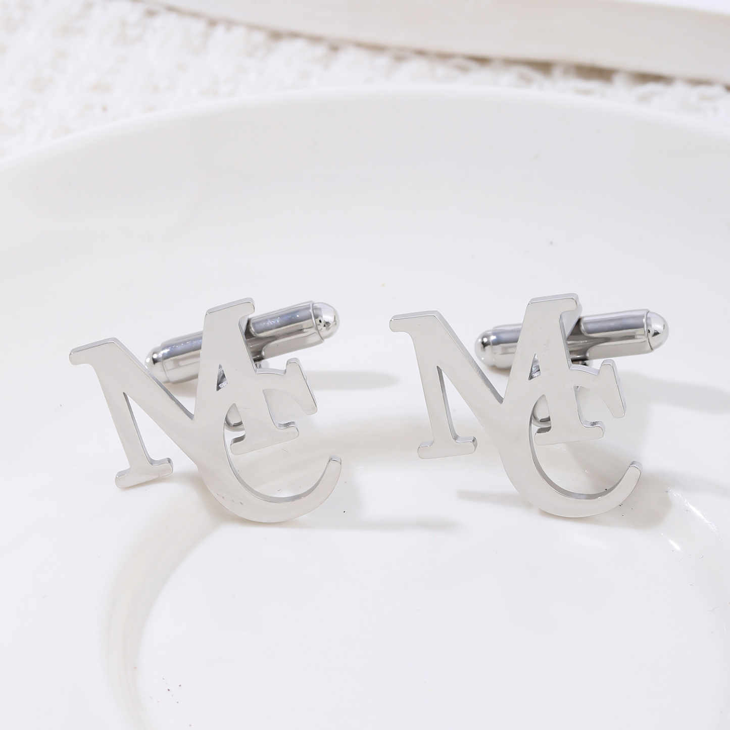 Custom Misaligned Letter Cufflinks