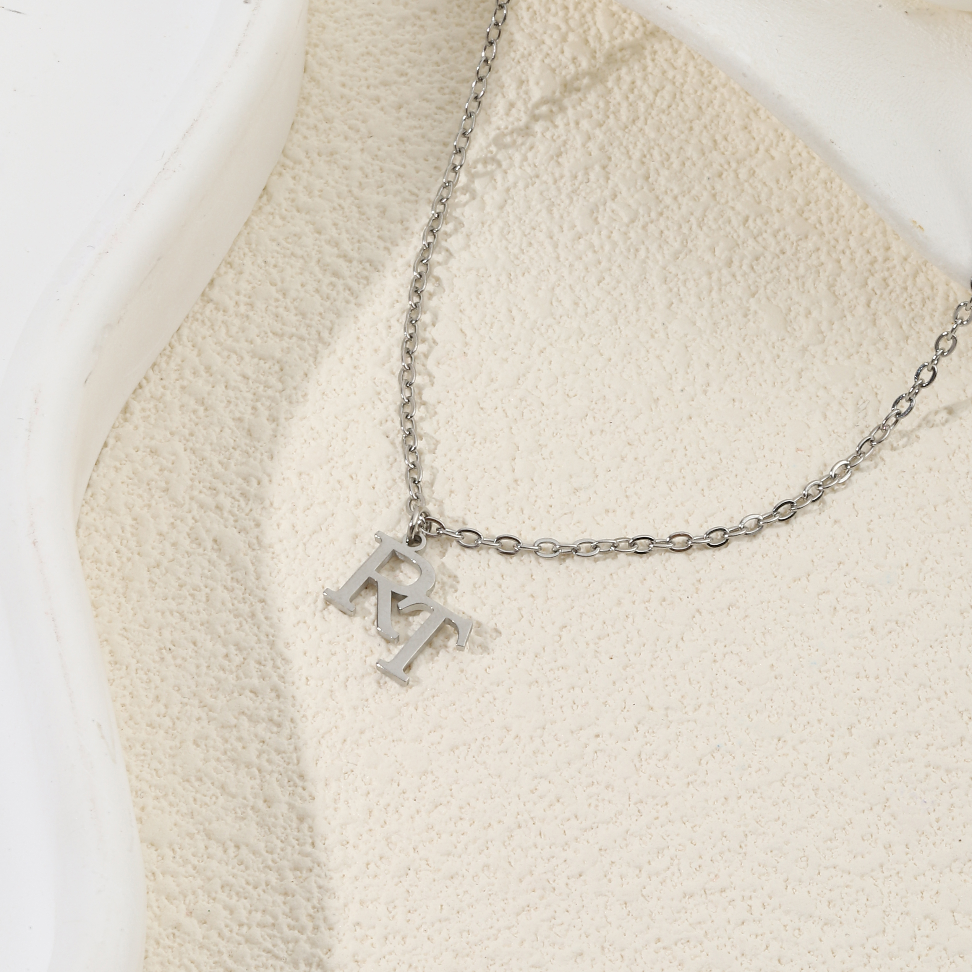 Custom Necklaces with Double Letter Misalignment Design