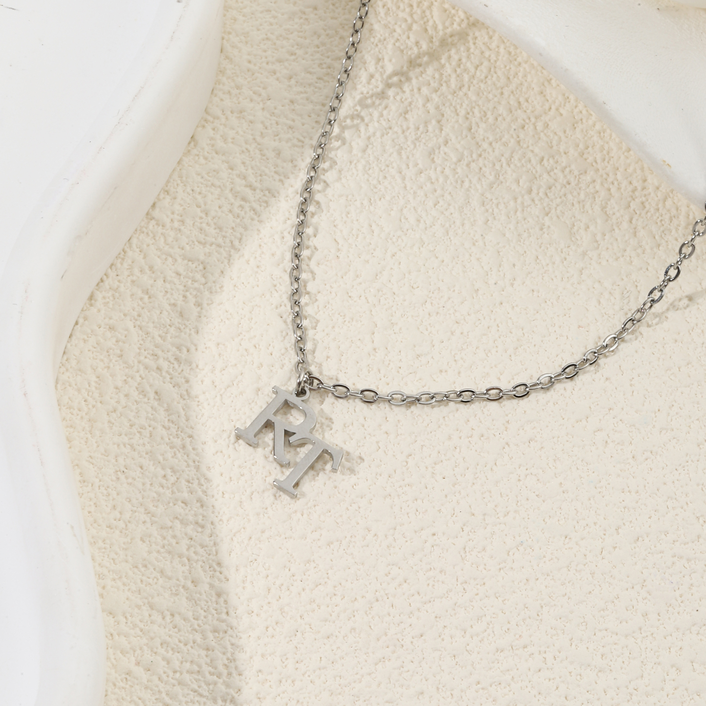 Custom Necklaces with Double Letter Misalignment Design