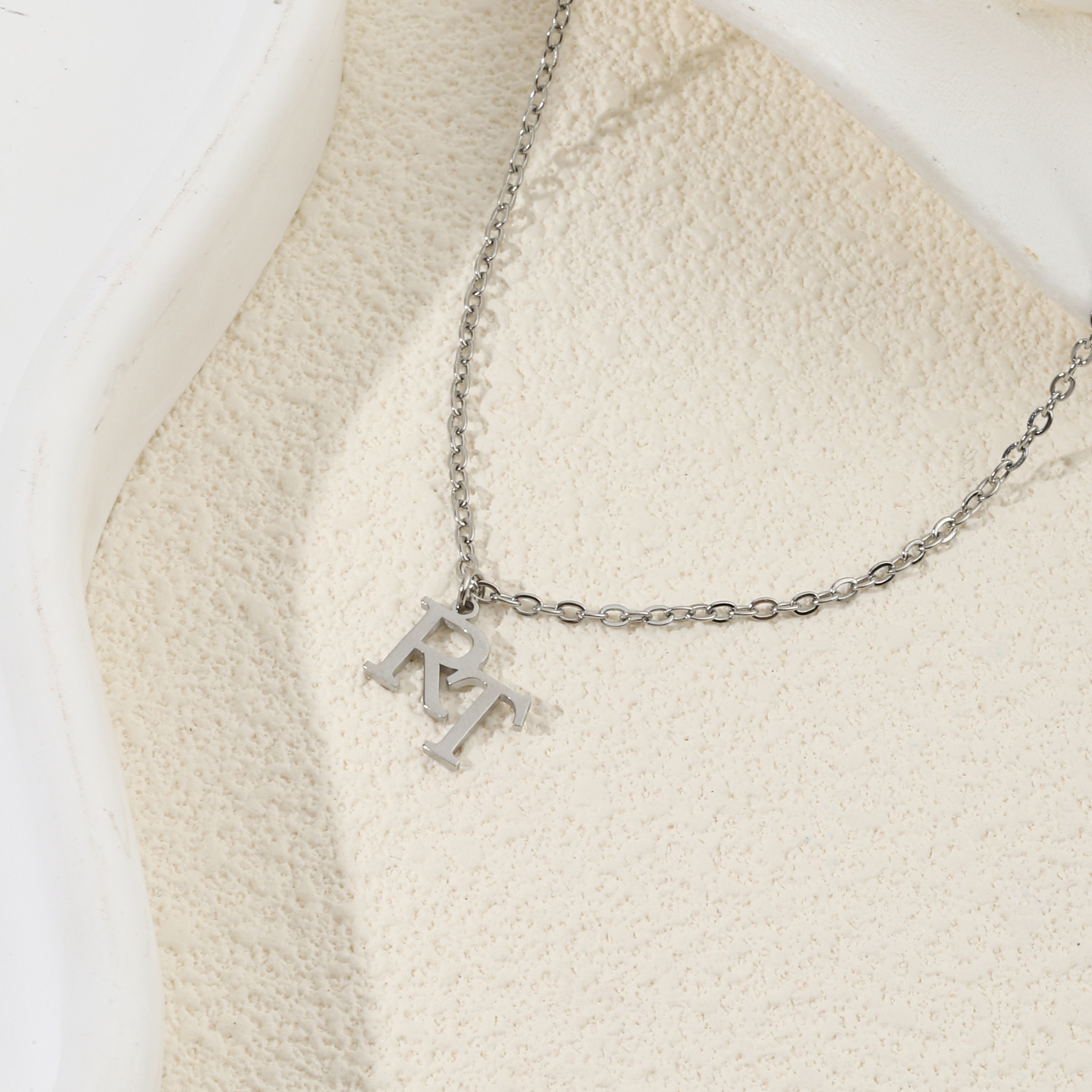 Custom Necklaces with Double Letter Misalignment Design