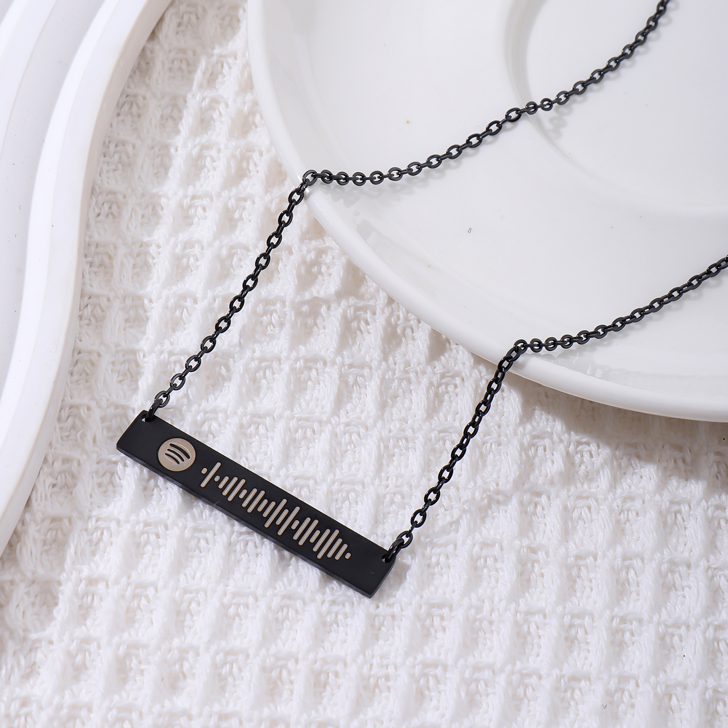 Custom Engraved Spotify Music Necklace 