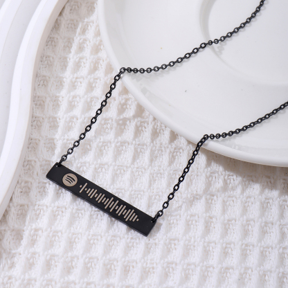 Custom Engraved Spotify Music Necklace