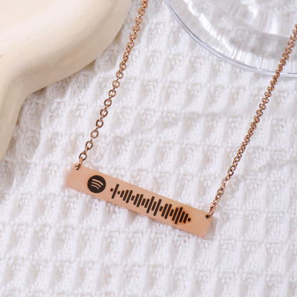Custom Engraved Spotify Music Necklace