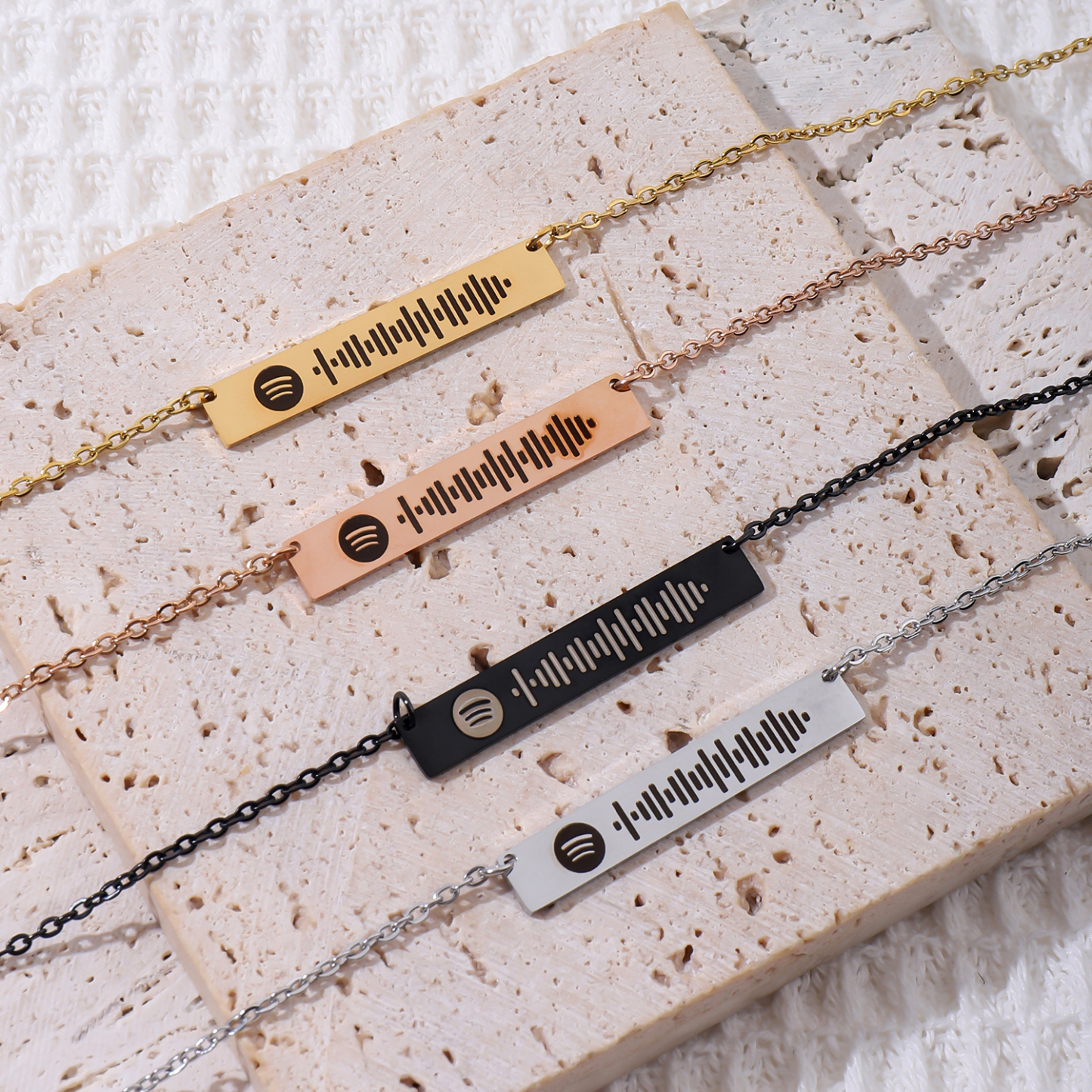 Custom Engraved Spotify Music Necklace