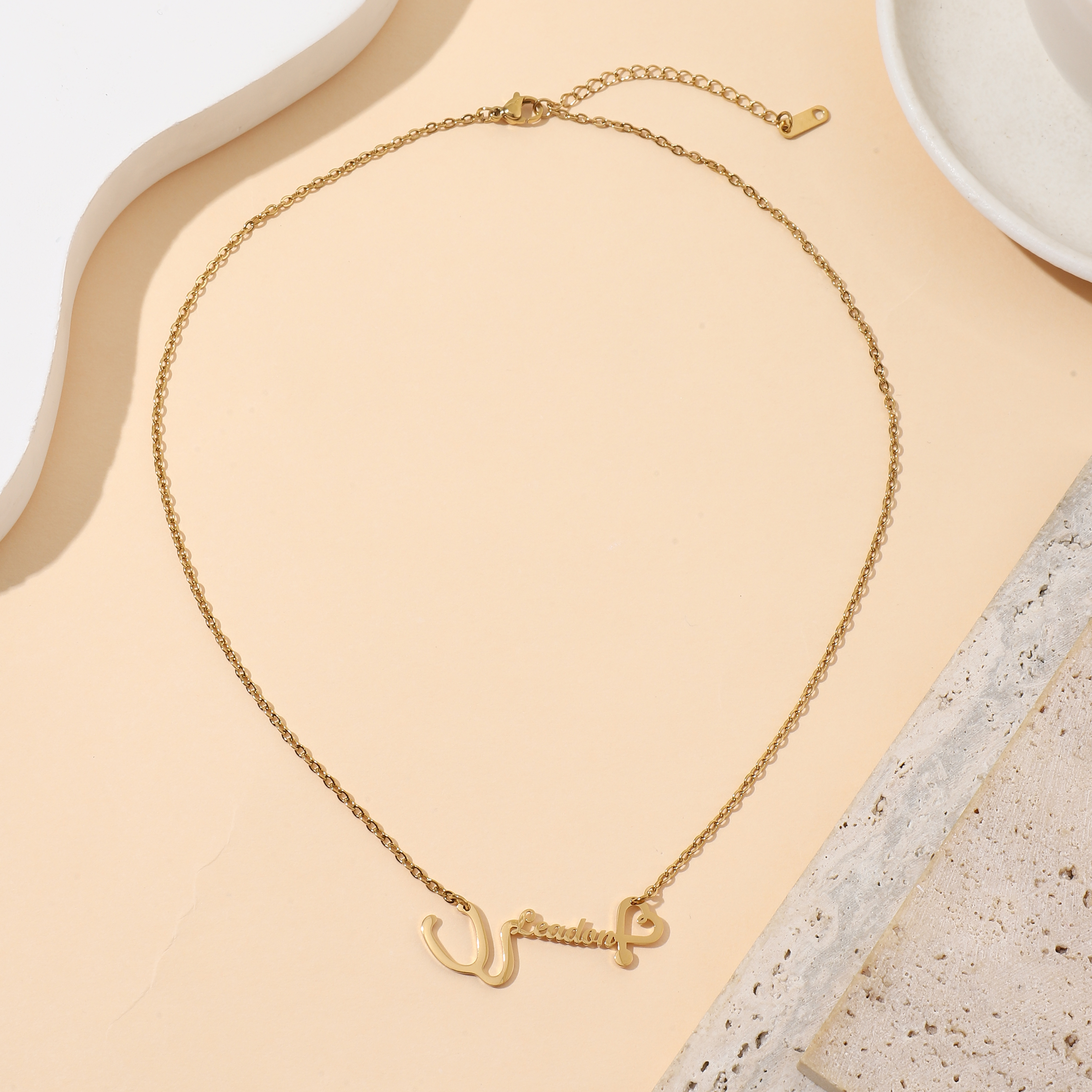 Custom Name Necklaces in Stethoscope Shape Gifts for Doctors and Nurses