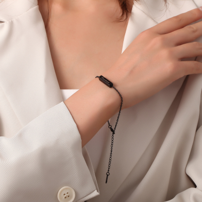 Custom Name Bracelets with Three-dimensional Square Elements