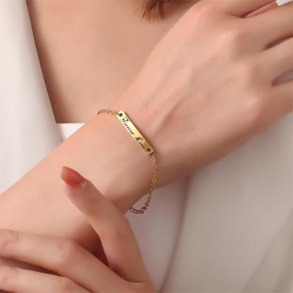 Simple Custom  Single Name Bracelet