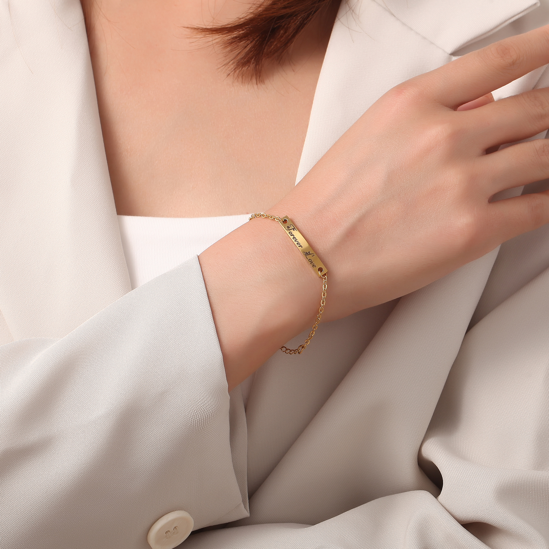 Simple Custom  Single Name Bracelet