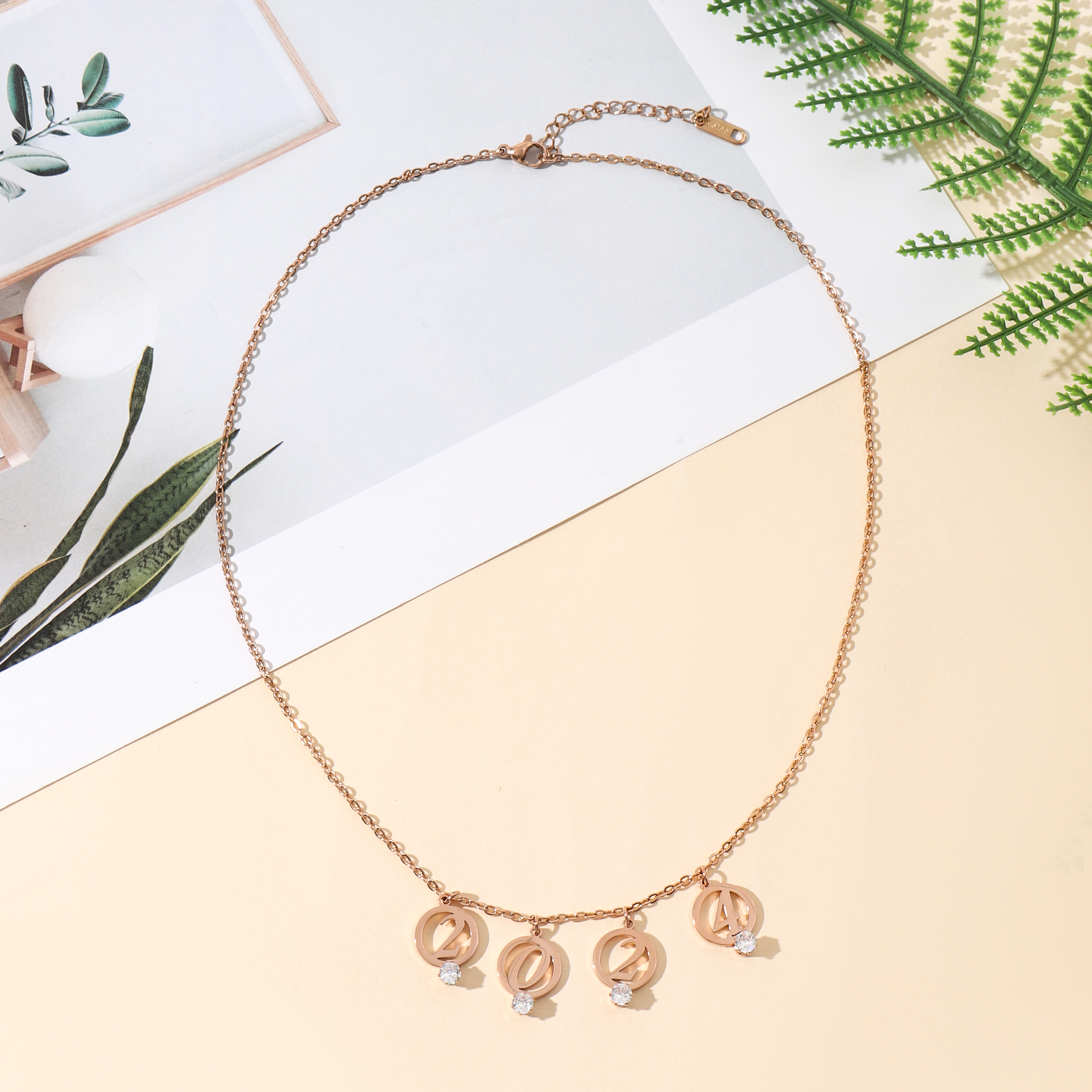 Custom Digital Rhinestone Necklace