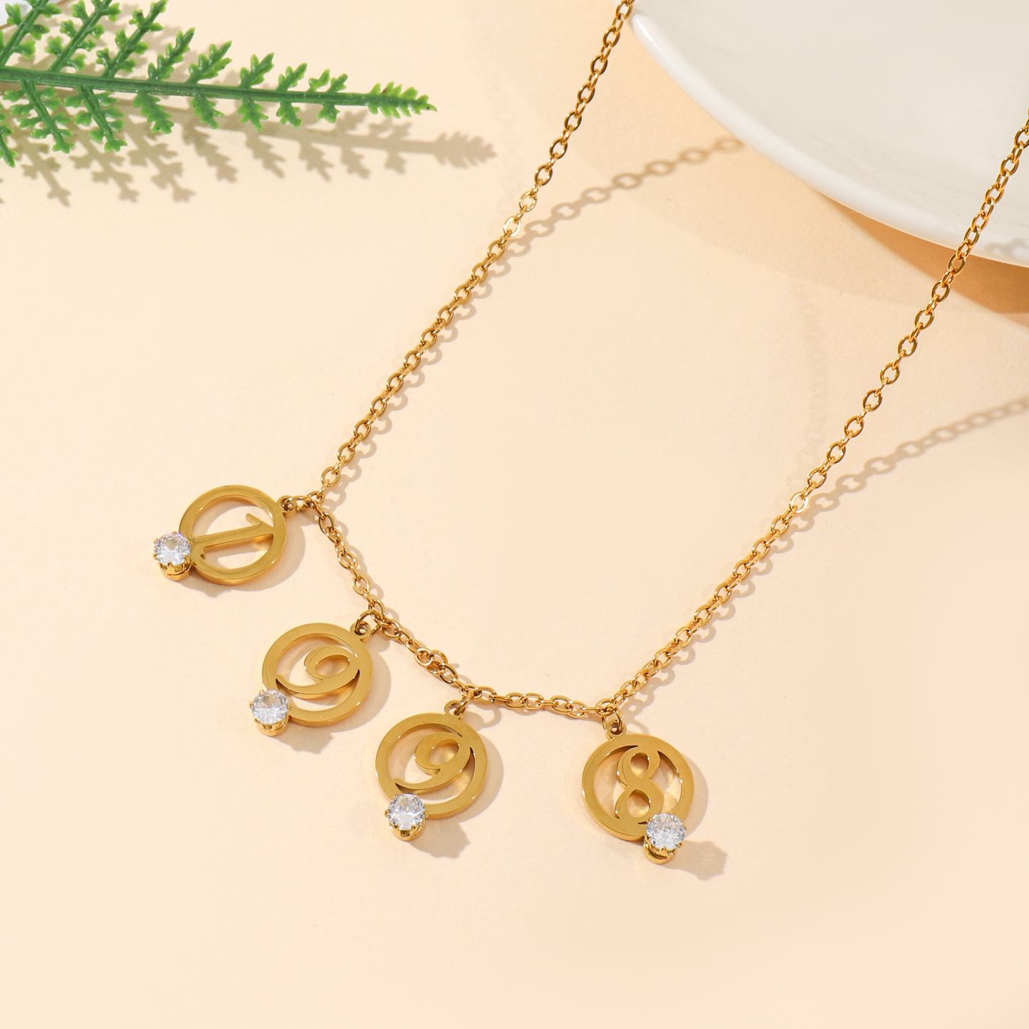 Custom Digital Rhinestone Necklace