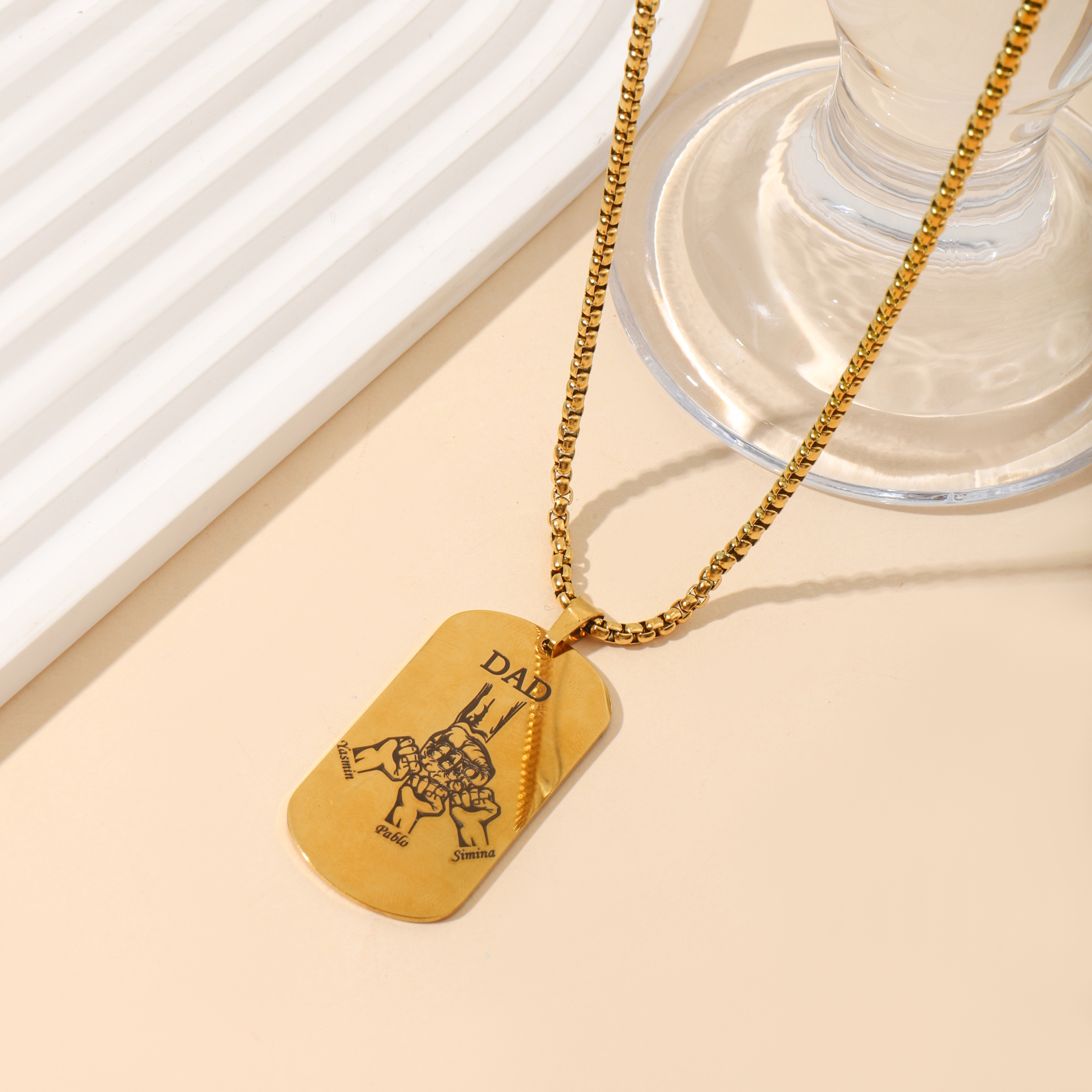 [Copy]Custom Name Necklace with Family Role Figure Pendants