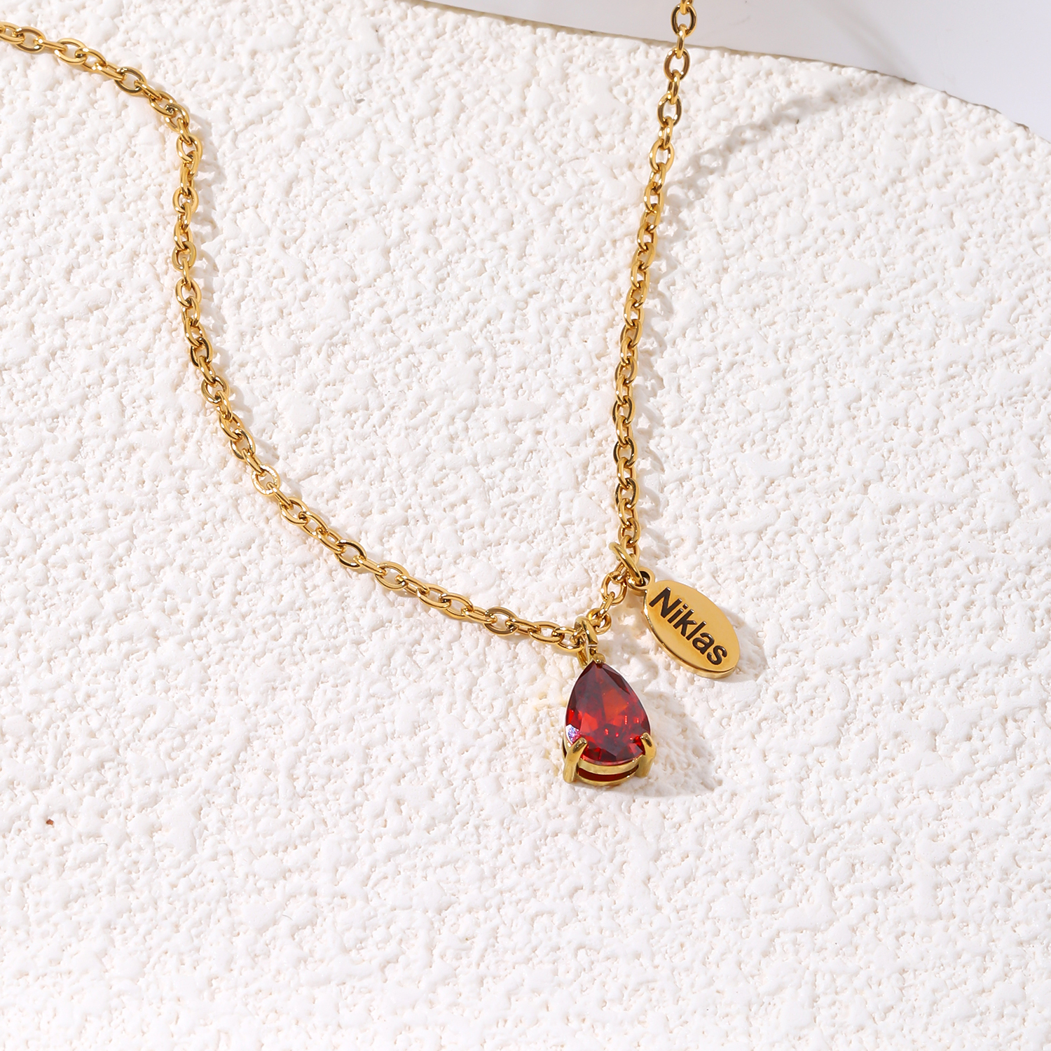 Custom Name Necklace with Shining Colored Rhinestones