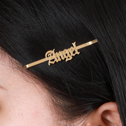 Custom Name Hairpins with Vintage Fonts