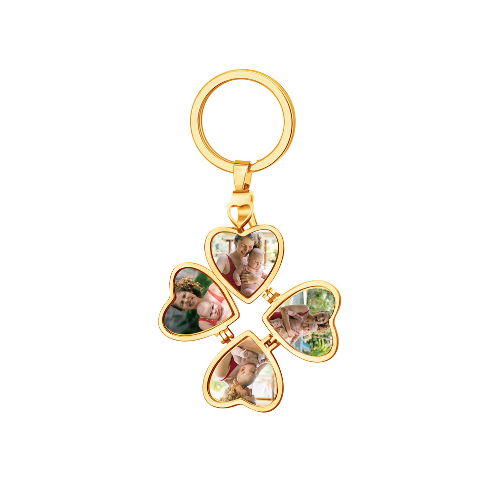 Personalized Photos Foldable Heart Locket Keychain