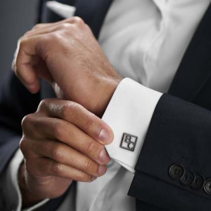 Custom Letter Square Shaped Cufflink