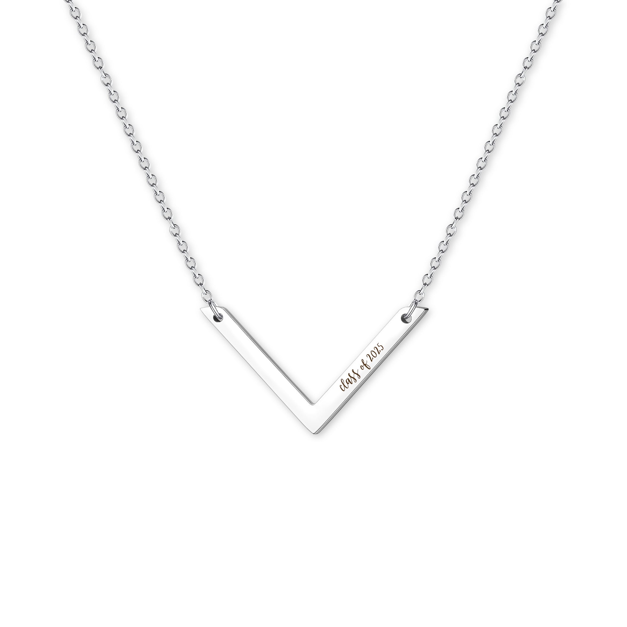 V shaped Custom Necklace with Double Names