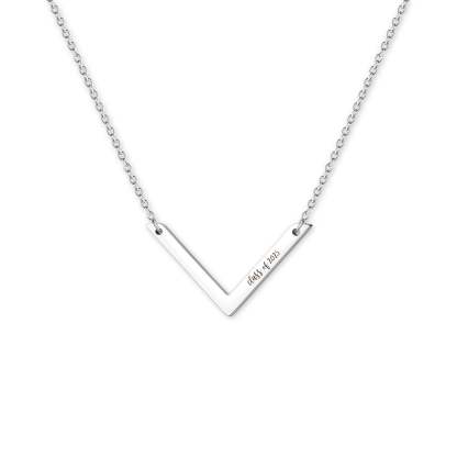 V shaped Custom Necklace with Double Names