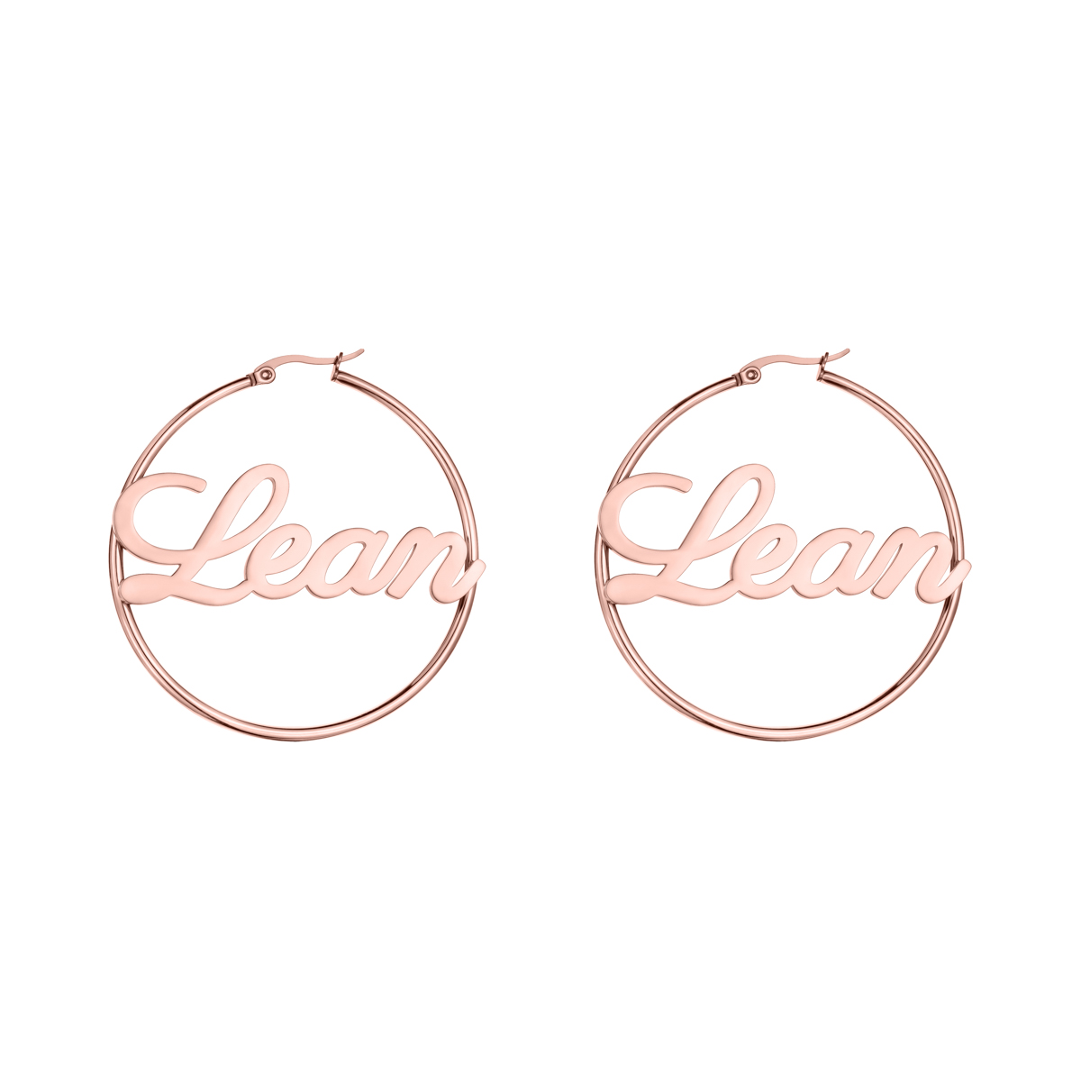 Custom Name Round Hoop Earrings