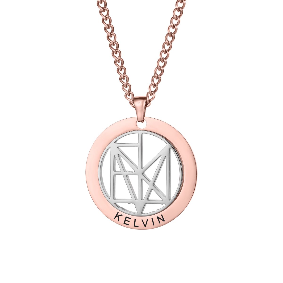 Personalized Engraved Name Logo Necklace