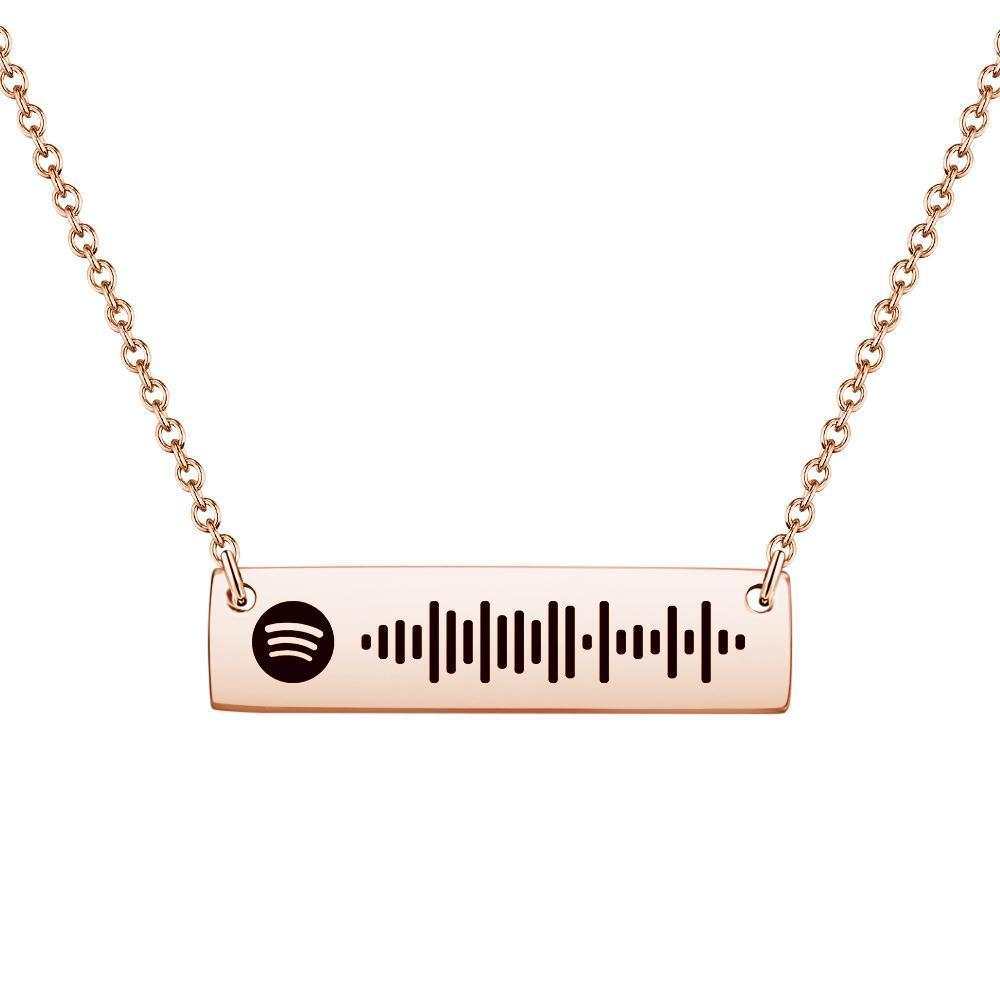 Custom Engraved Spotify Music Code Necklace