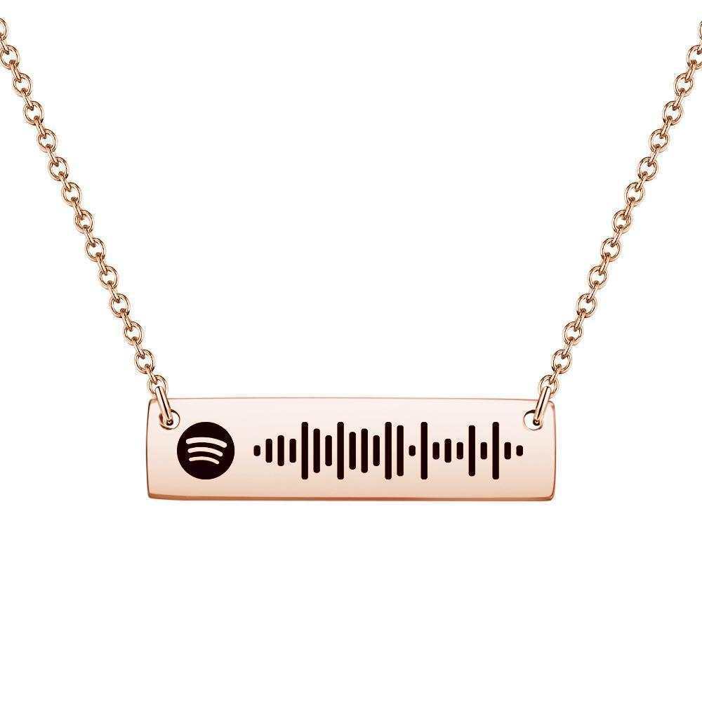 Custom Engraved Spotify Music Code Necklace