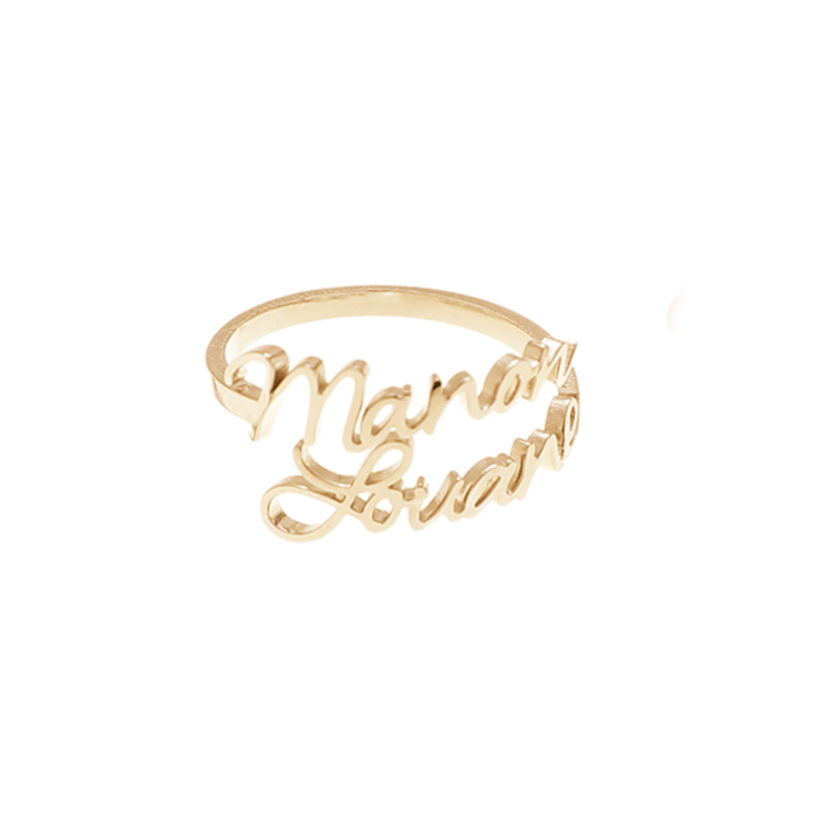 Custom Name Ring with Memorial Significance for Two Names