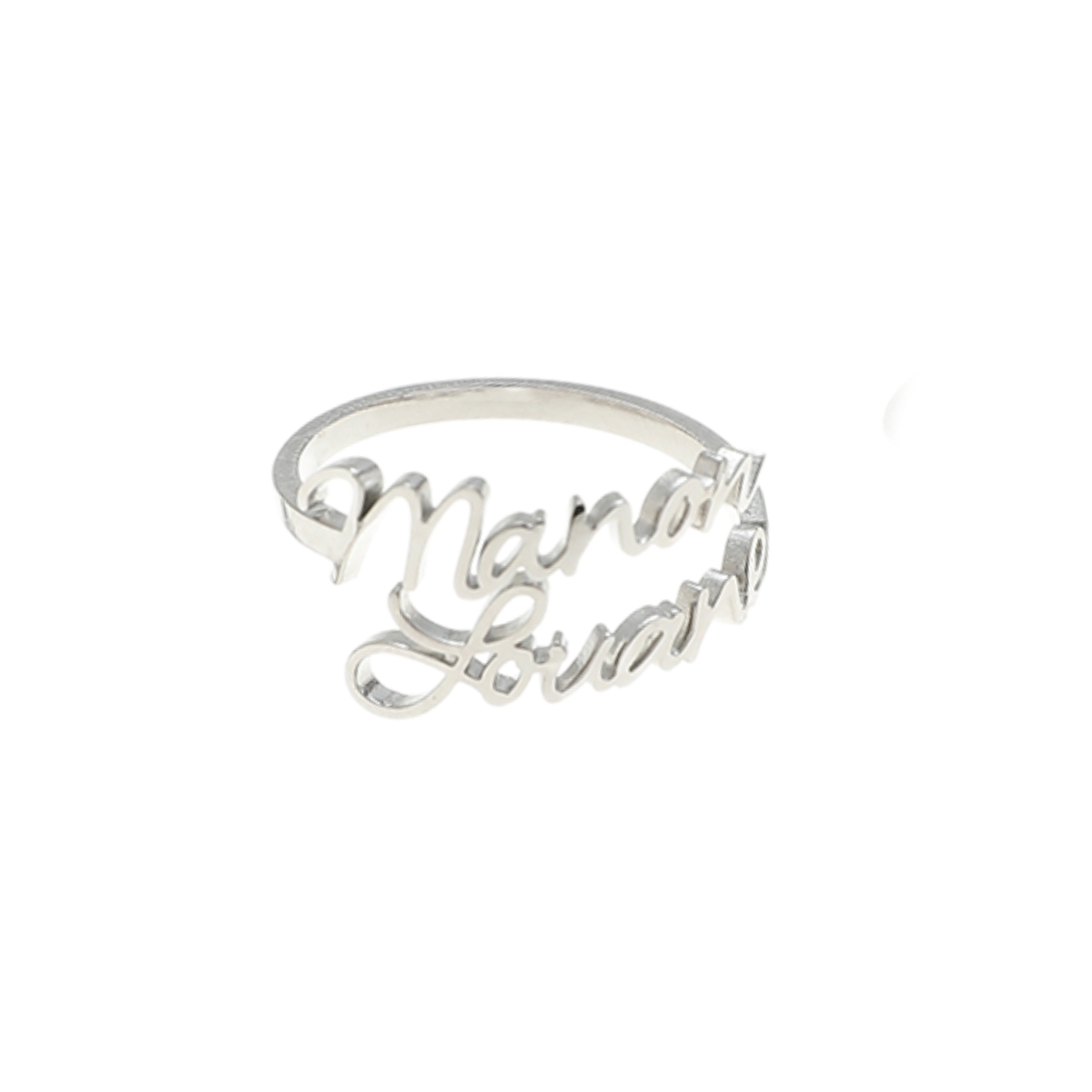 Custom Name Ring with Memorial Significance for Two Names