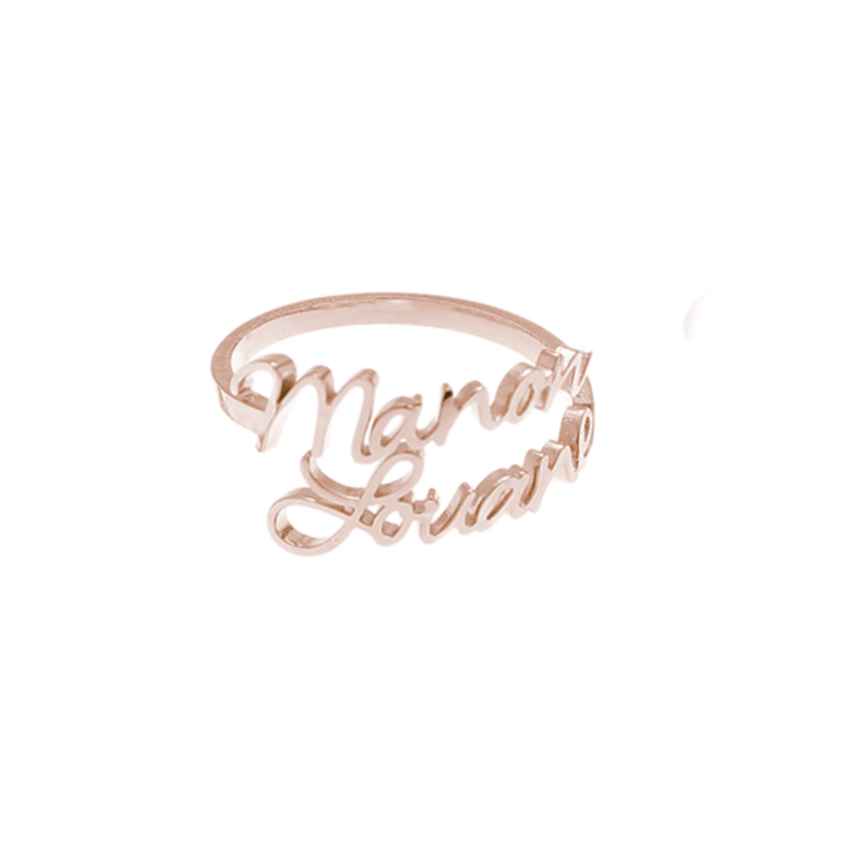 Custom Name Ring with Memorial Significance for Two Names