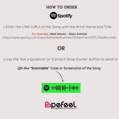 Custom Engraved Four Sides Spotify Music Necklace-Spefeel