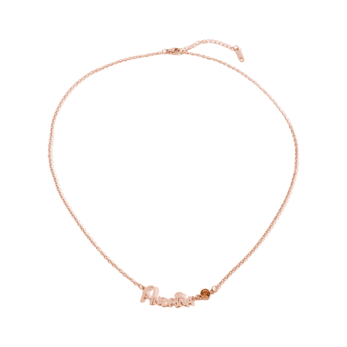 Custom Name and Birthstone Designer Necklace