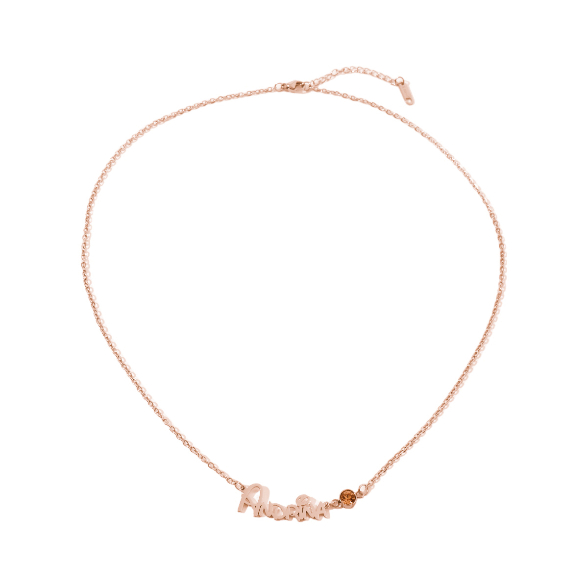 Custom Name and Birthstone Designer Necklace 