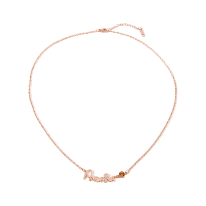 Custom Name and Birthstone Designer Necklace 