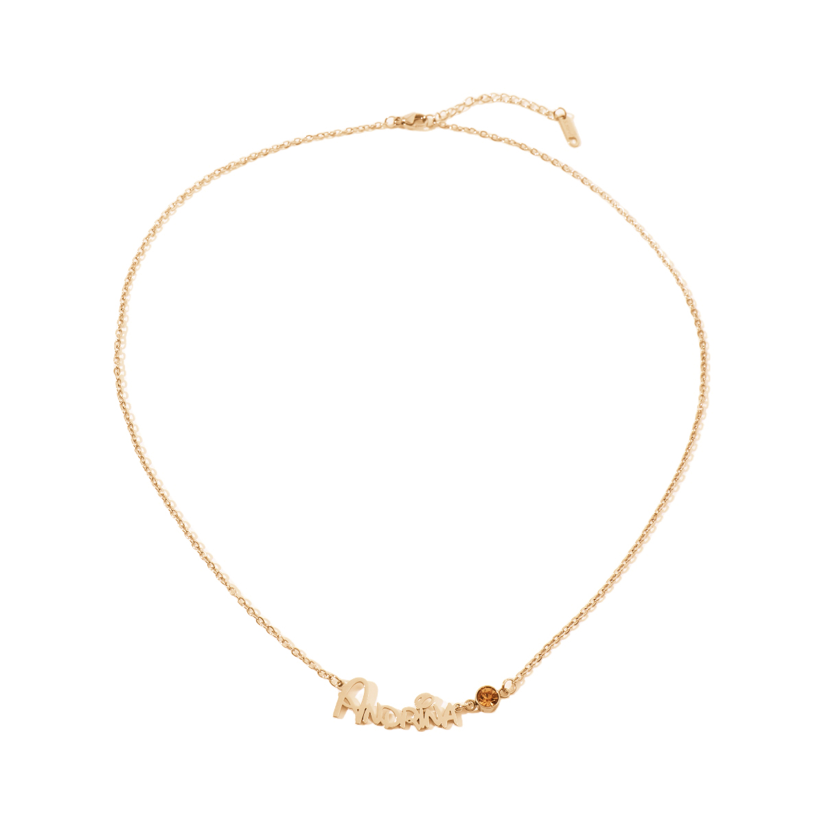 Custom Name and Birthstone Designer Necklace 