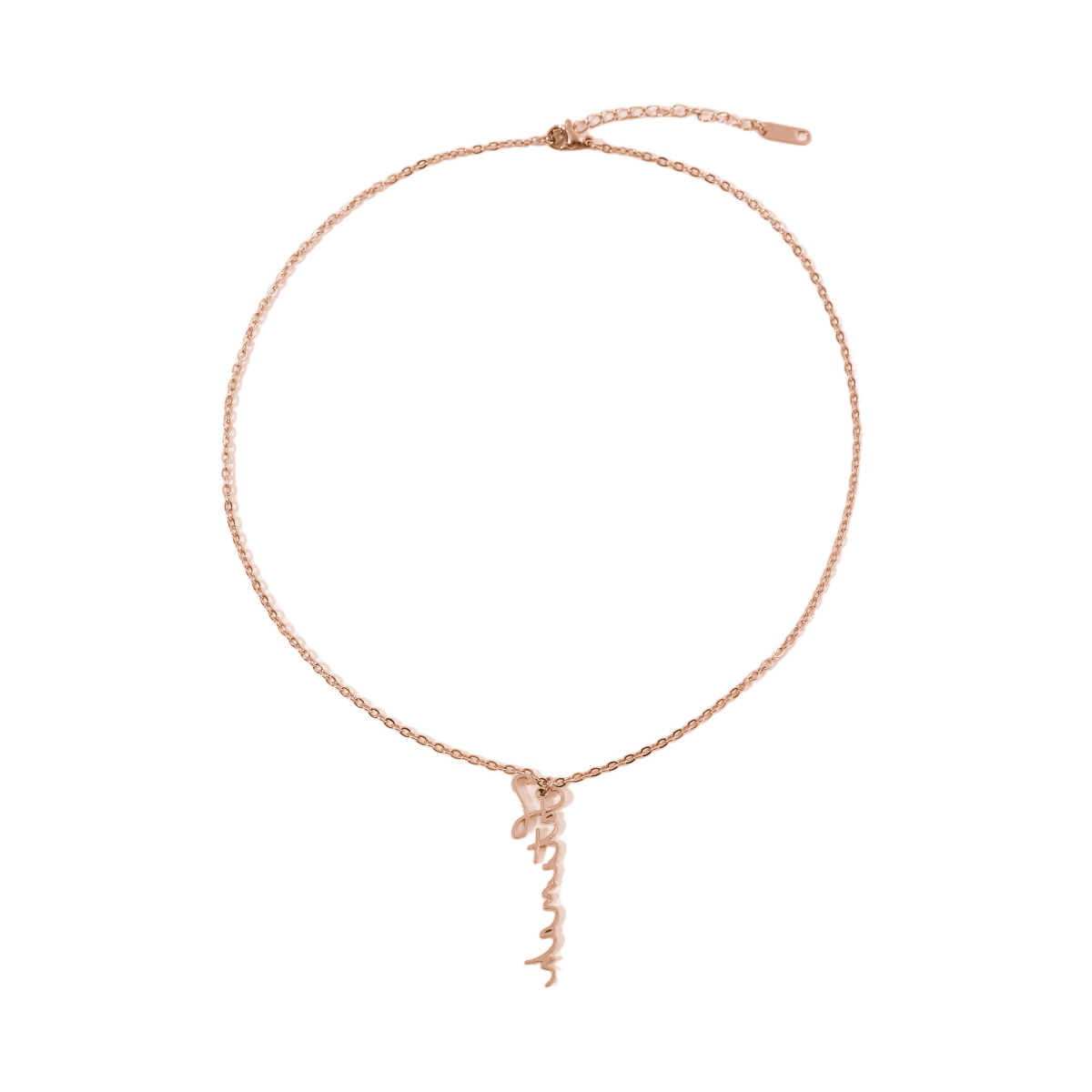 Custom Vertical Font Trendy Necklace
