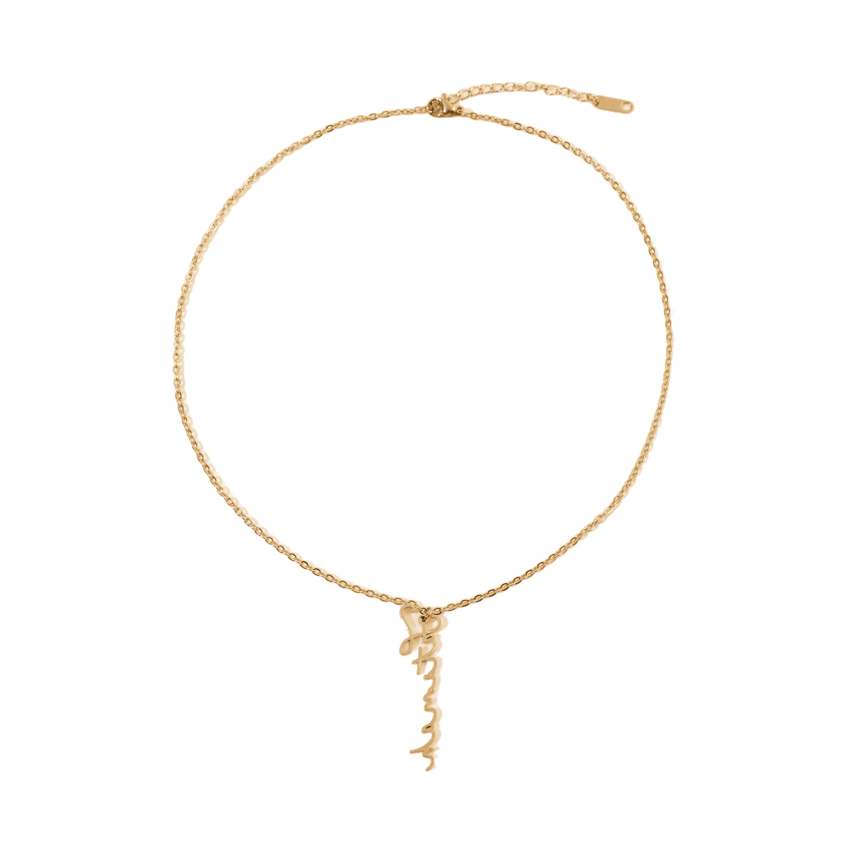 Custom Vertical Font Trendy Necklace