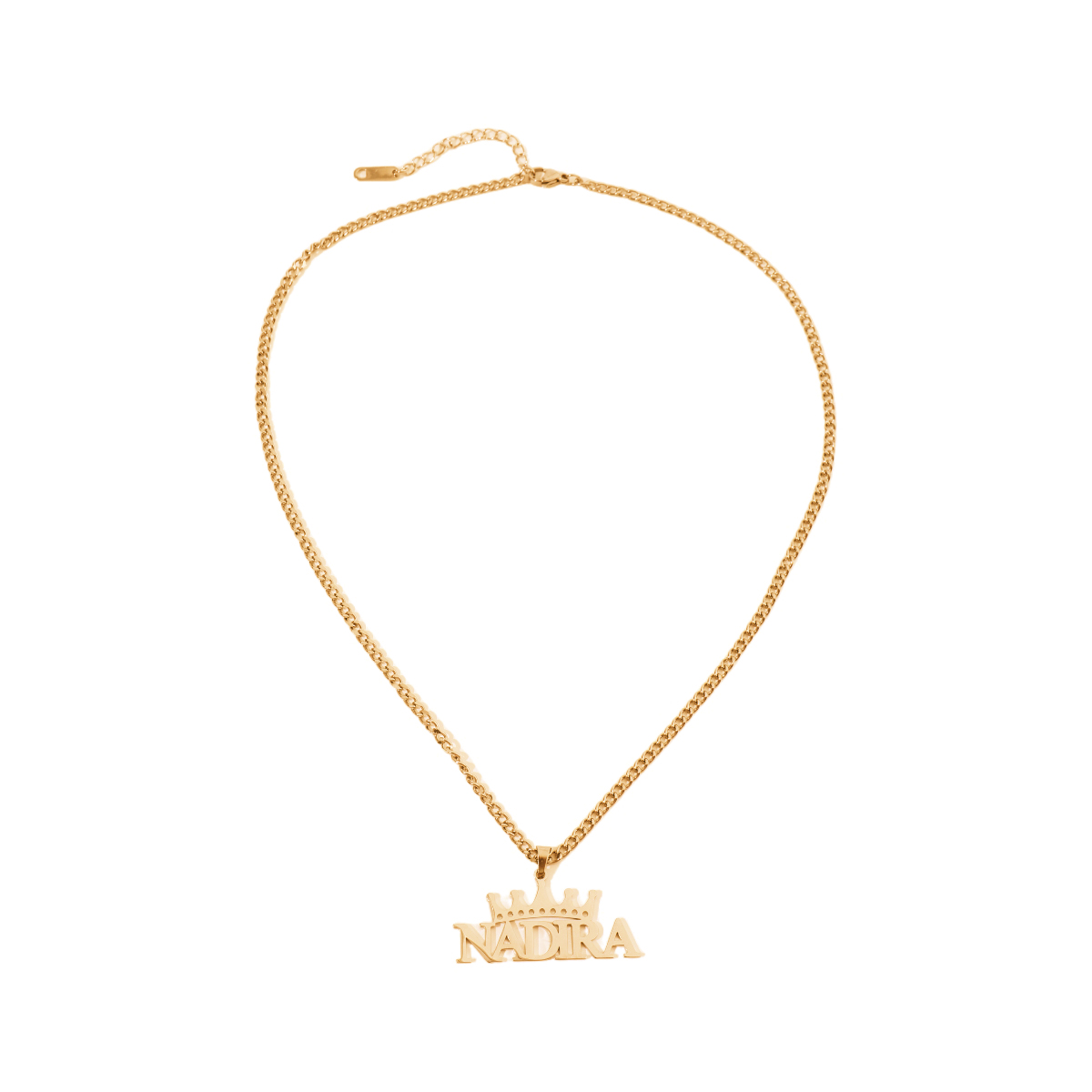 Custom Crown Name Cuban Link Necklace