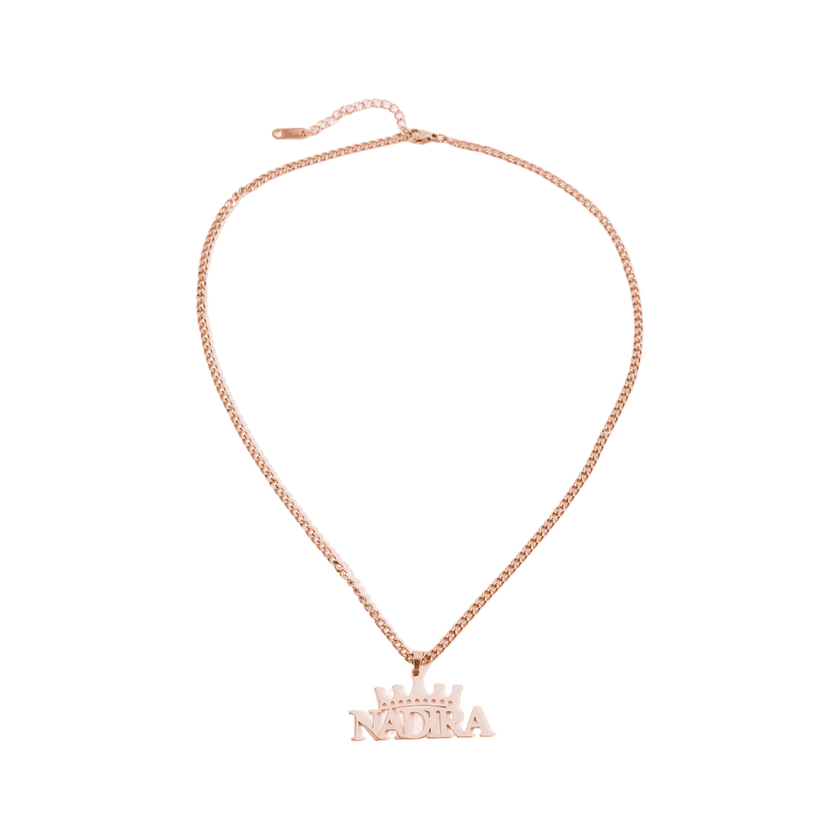 Custom Crown Name Cuban Link Necklace