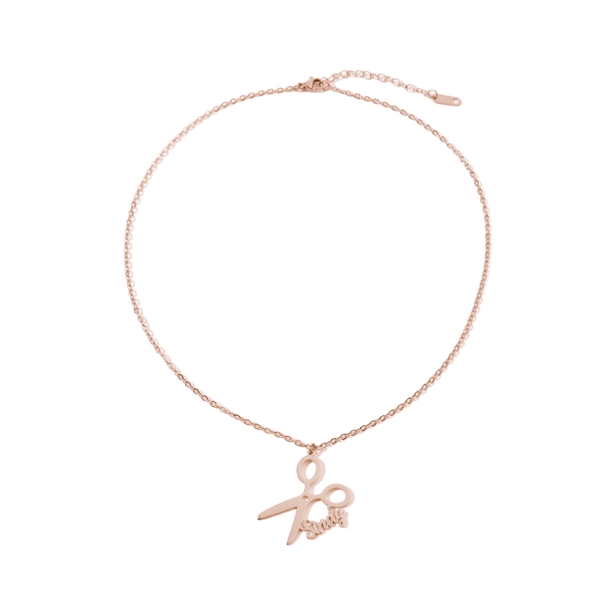 Scissor-shaped Custom Name Necklace  Gift for Hairdresser