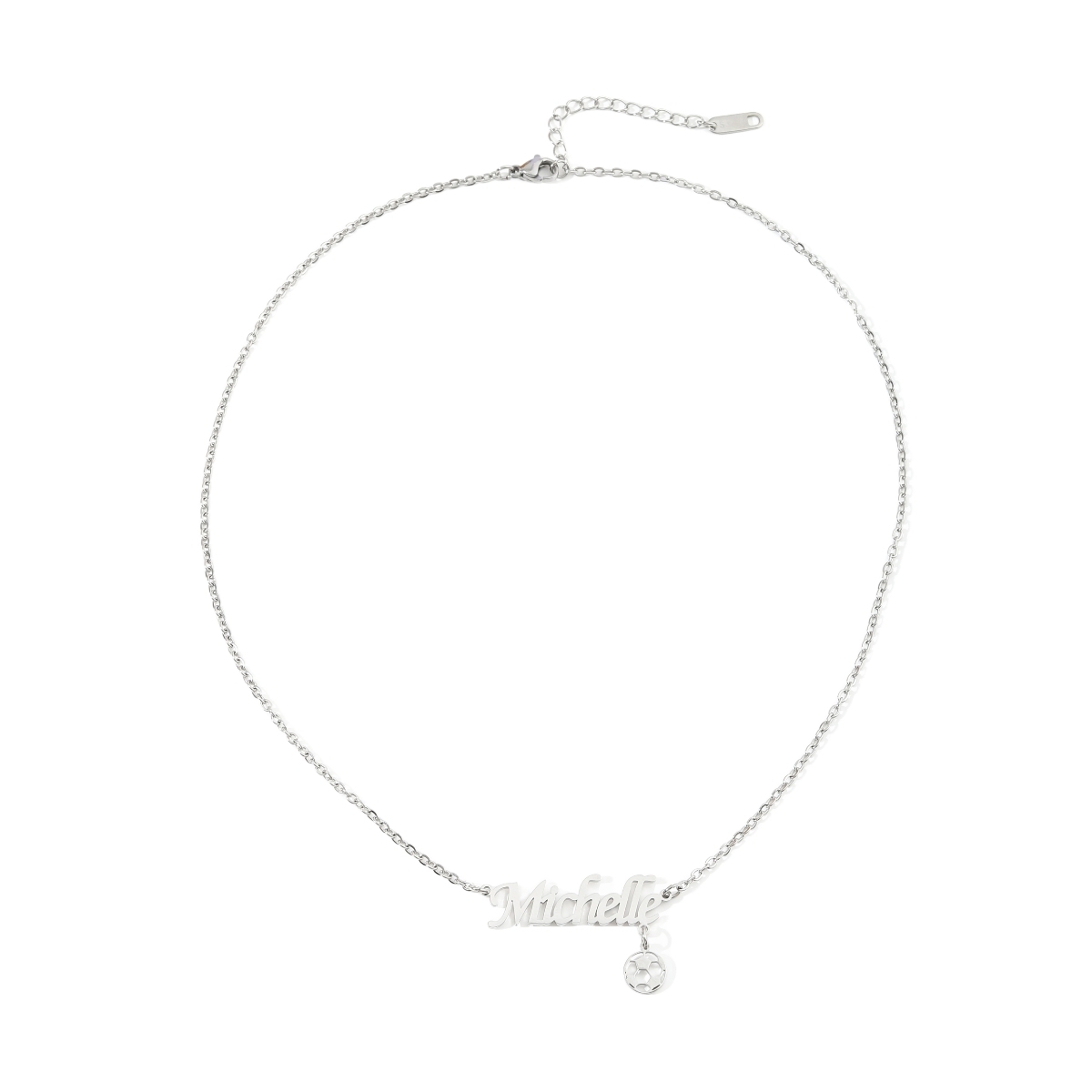 Custom Name Football Pendant Necklace